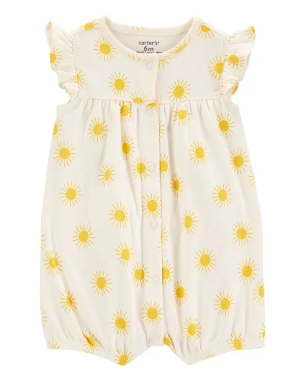 Sun Cotton Short-Sleeve Romper