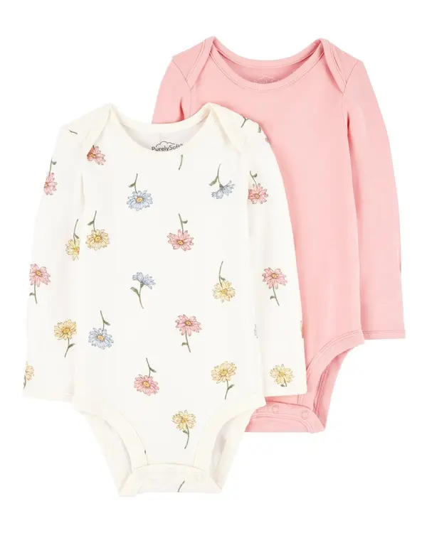 2-Pack Long-Sleeve PurelySoft Bodysuits