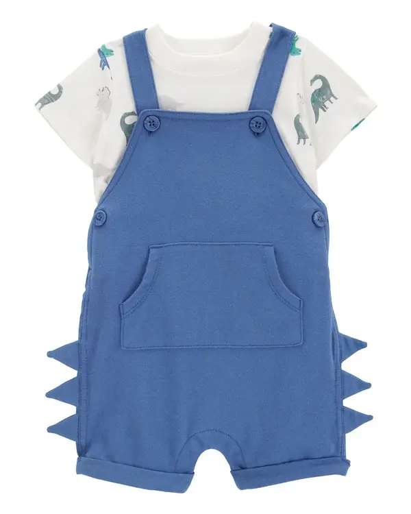 2-Piece Dinosaur Tee & Shortall Set