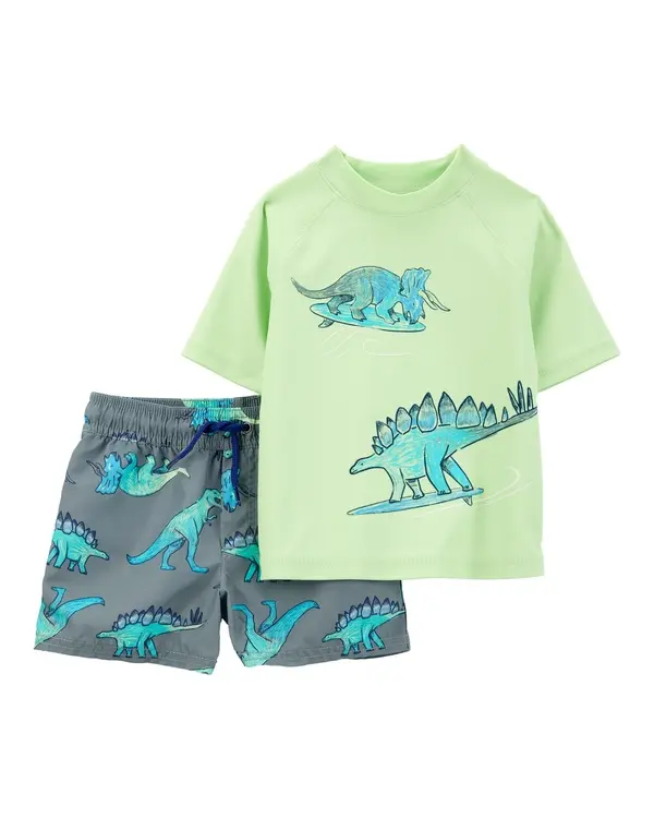 2-Piece Rashguard & Swim Trunk Set