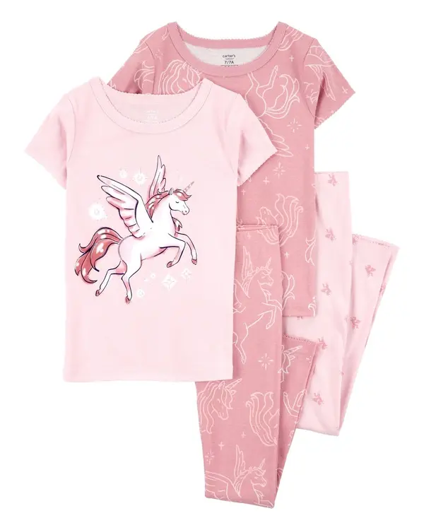 Carter's Kid 4-Piece Unicorn Cotton Pajamas
