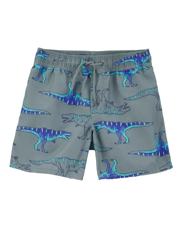 Dinosaur Print Swim Trunks