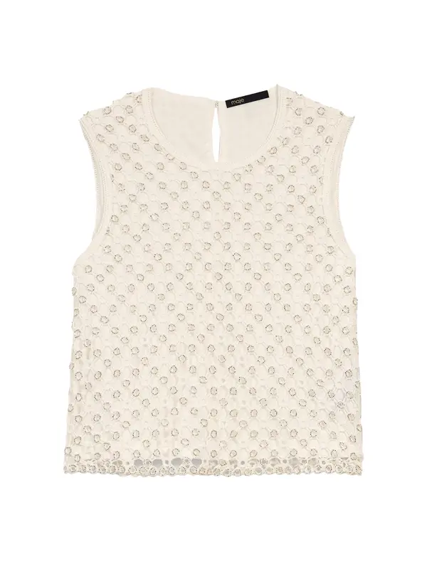 Bead-embellished Top