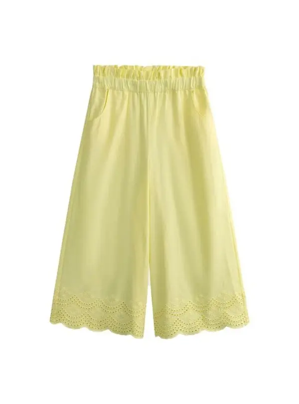 Lemon Broderie Anglaise Culottes