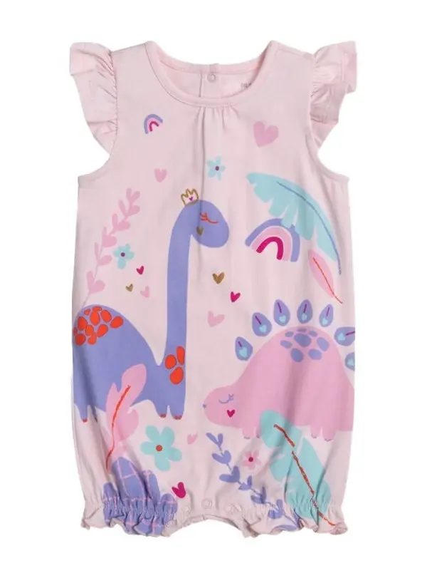 Pastel Dino Print Romper