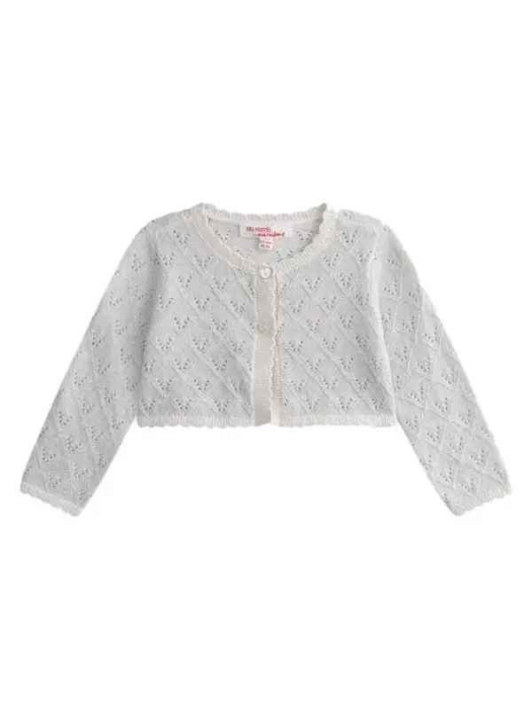 Pointelle Knit Cardigan
