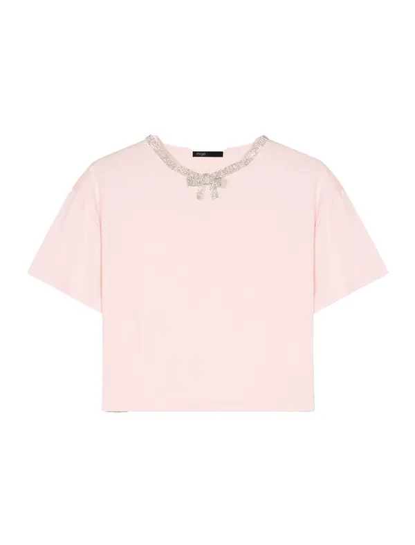 T-Shirt With Jewellery Neck