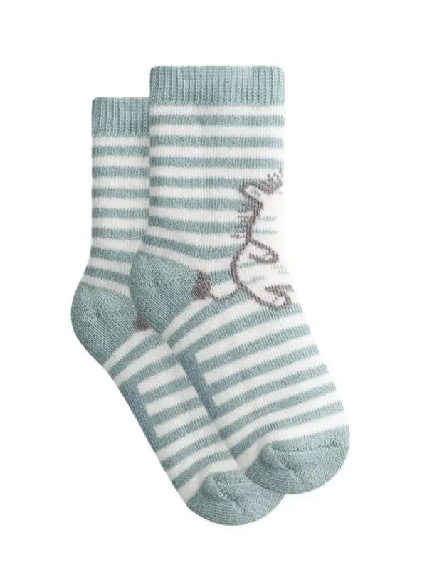 Striped Deer Baby Socks