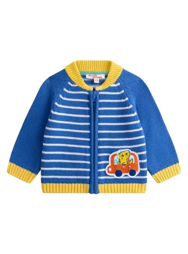 Dino Bus Baby Cardigan