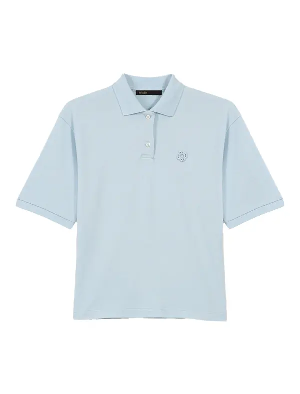 Polo Shirt with Logo Patch