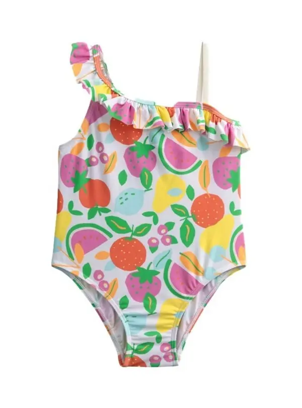 Fruit print one-piece swimsuit