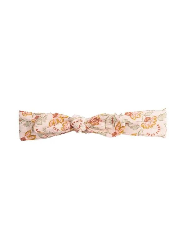 patterned headband with metallic thread 