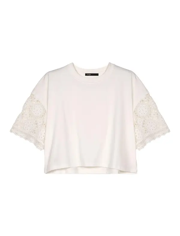 Crochet Sleeve T-shirt