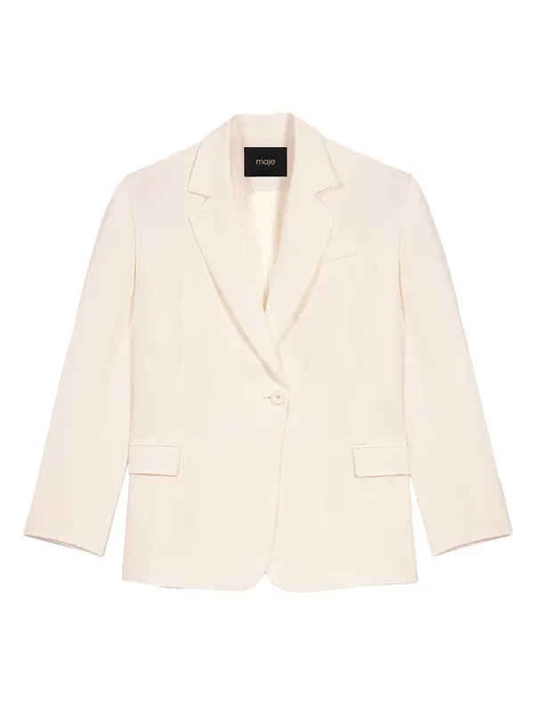 Slub-Textured Blazer