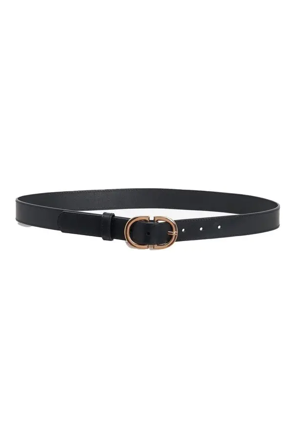 Thin Smooth Leather Belt