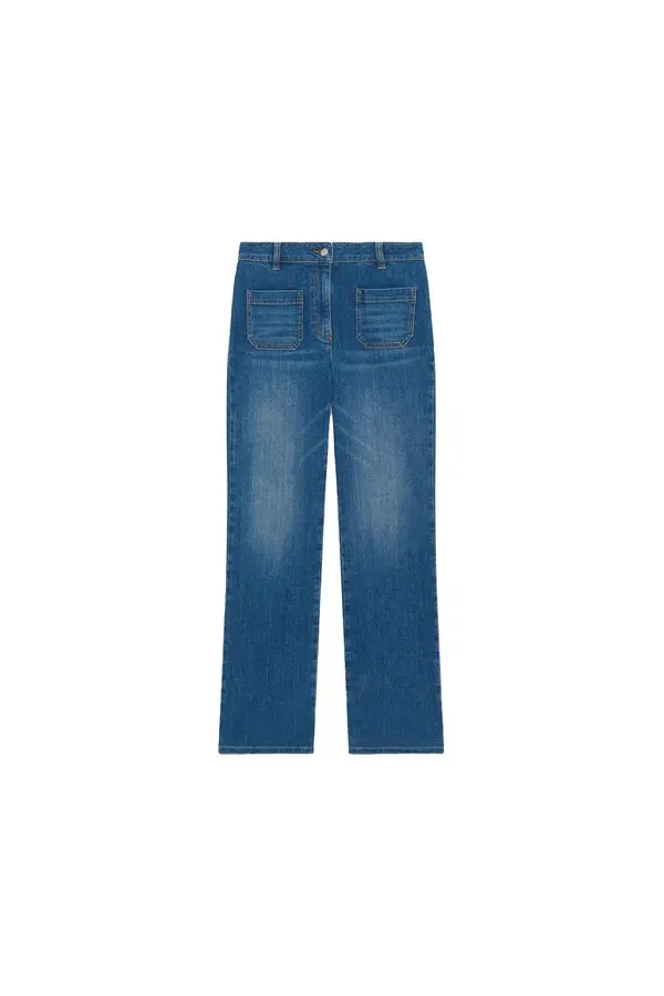 Pelley Flared Patch Pocket Jeans