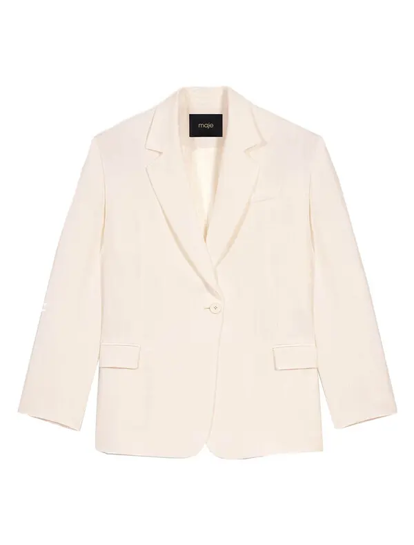 Slub-Textured Blazer