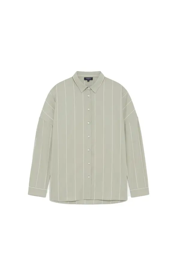 Claudy Oversized Striped Shirt