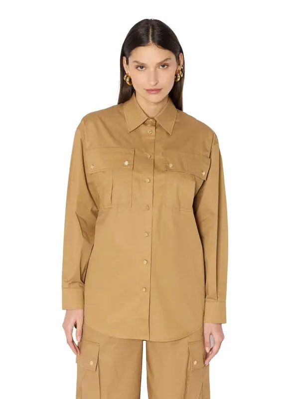 Straight Fit Poplin Shirt