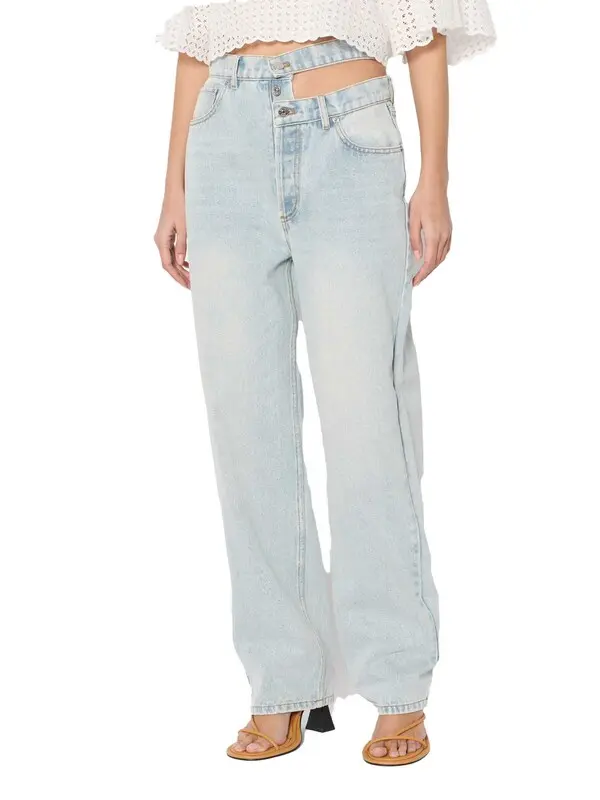 Asymmetrical Denim Jeans
