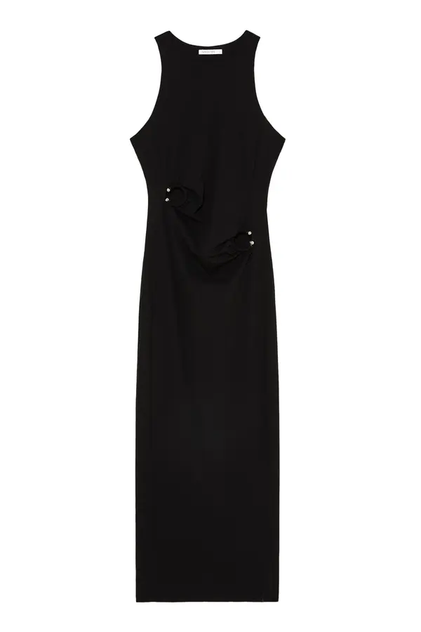 Midi Dress with Piercing Details