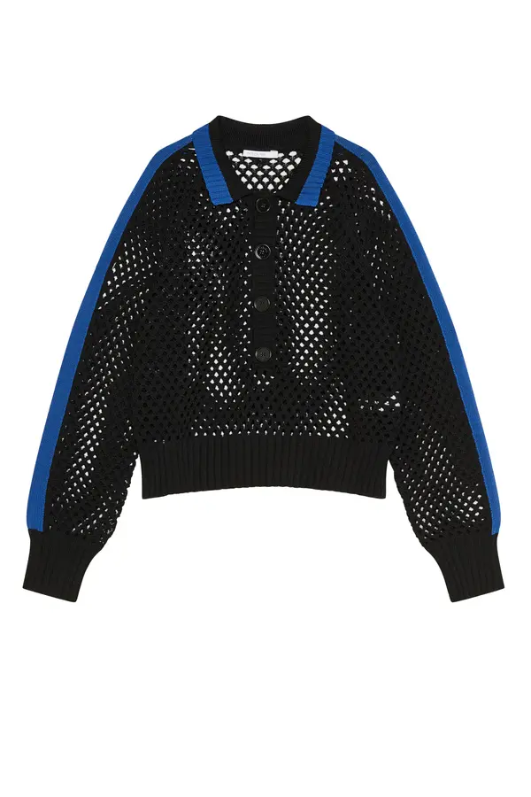 Mesh-effect Perforated Shirt