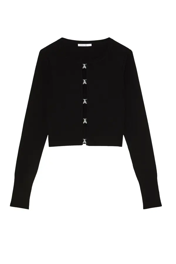 Jeweled Closure Cardigan