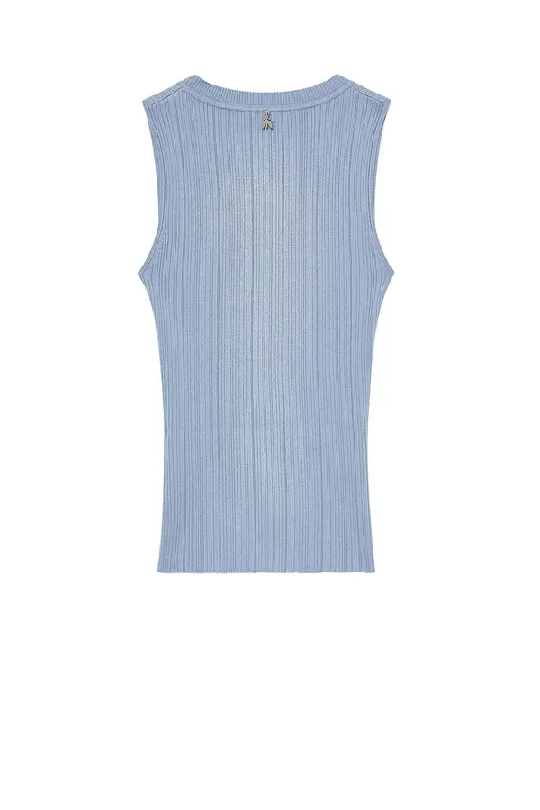 Ribbed Knit Sleeveless Top