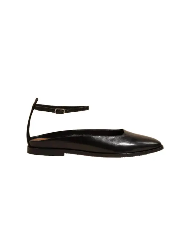 Open-back Leather Ballerina