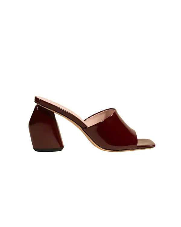 Patent Leather Block Heel mule