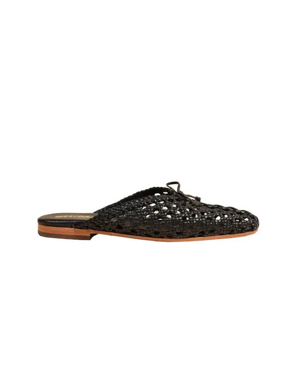 Woven Leather Sliders