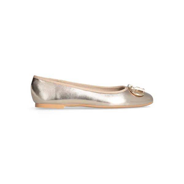  Metallic Leather Ballet Flats