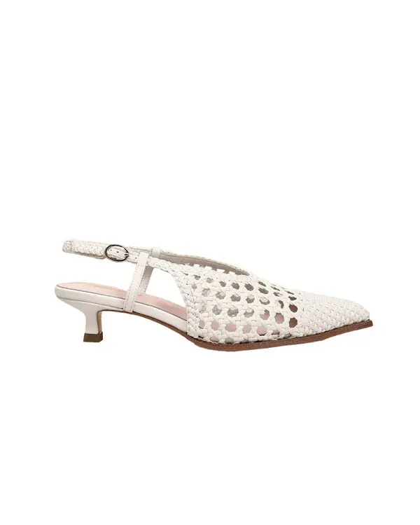 Leatherette Slingback Kitten Heel PUmp