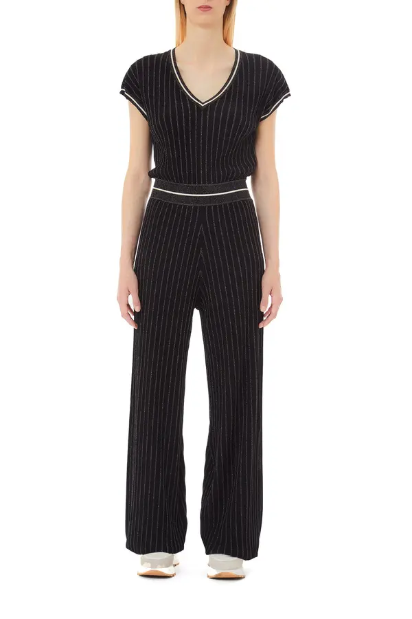 Short Sleeve Knit Jumpsuit