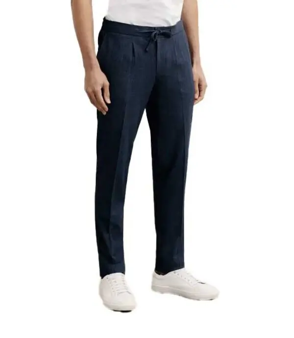 Denim elastic elastic size pants