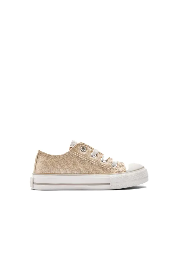 Gold Glitter Low Sneakers