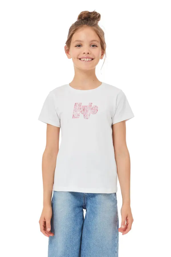logo and gemstones short Sleeve T-shirt