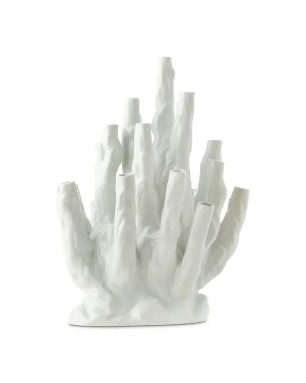 Vase coral 20-tulips white
