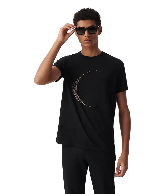 T-shirt with moon embroidery