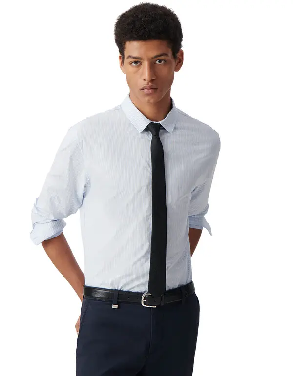 REGULAR Sky Organic Cotton Shirt with Stripes