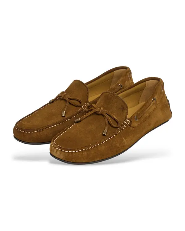 DRIVER LACE LEATHER LOAFERS