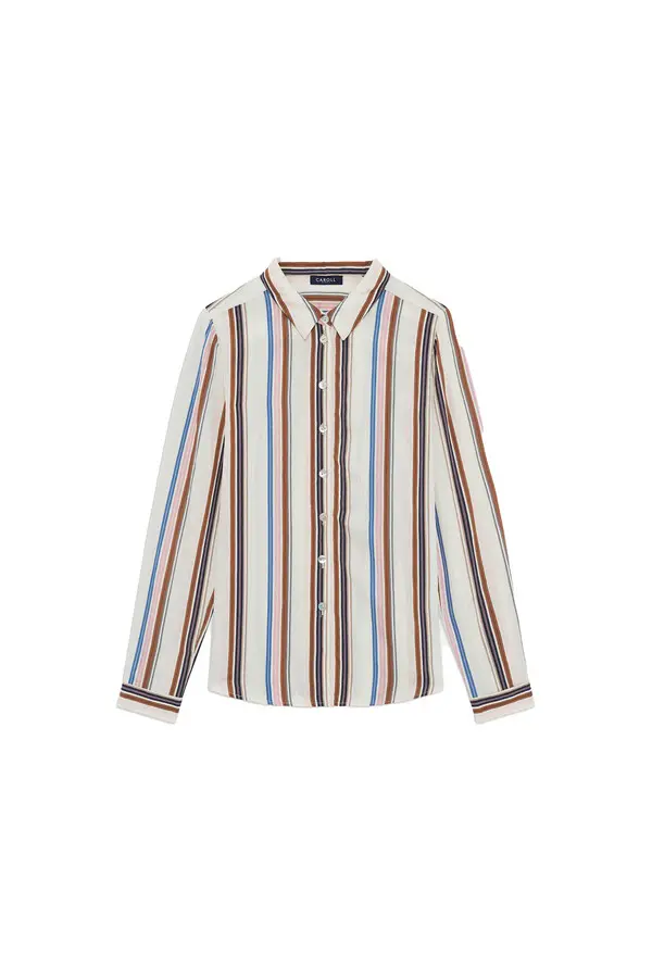 Striped Long Sleeve Button-Down Shirt