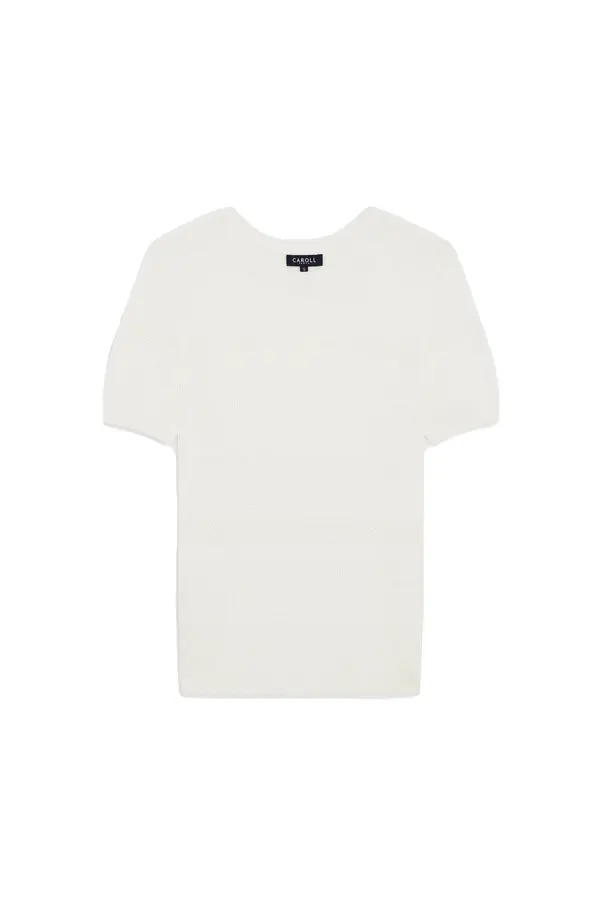 Slim-Fit Knit Jumper with Scalloped Trim