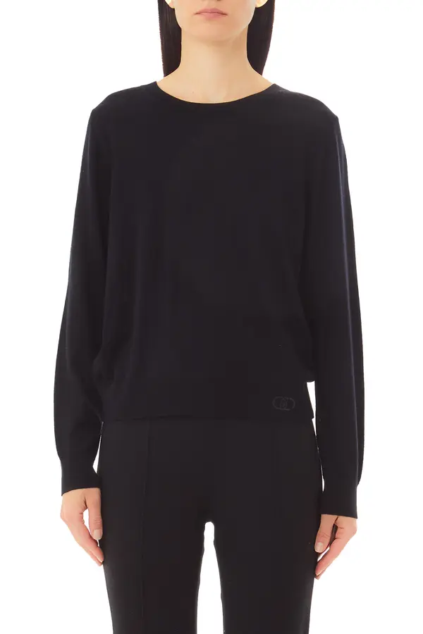 Open Back Sweater with a Bow
