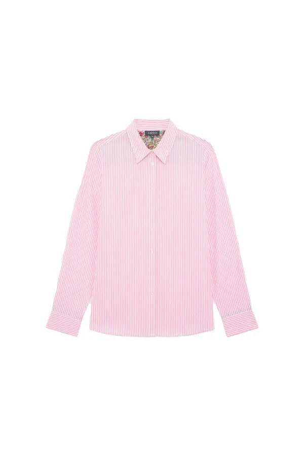 Cotton Striped shirt with classic collar -