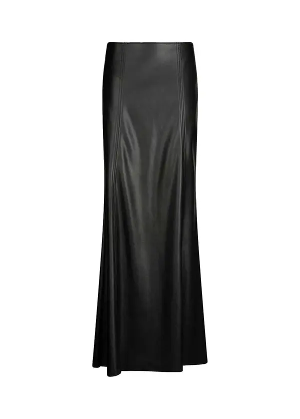  Leather Long Skirt