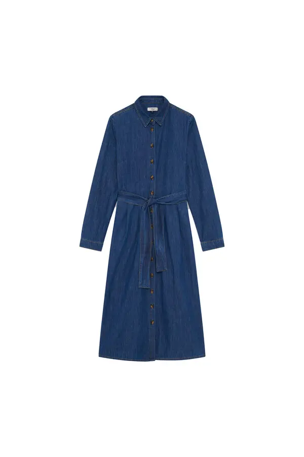 Long Sleeves Flared Cut Midi Dress