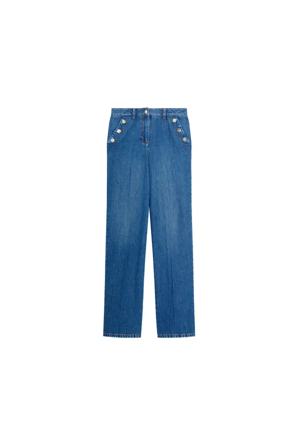 Hight Waist Straight Cut Jeans