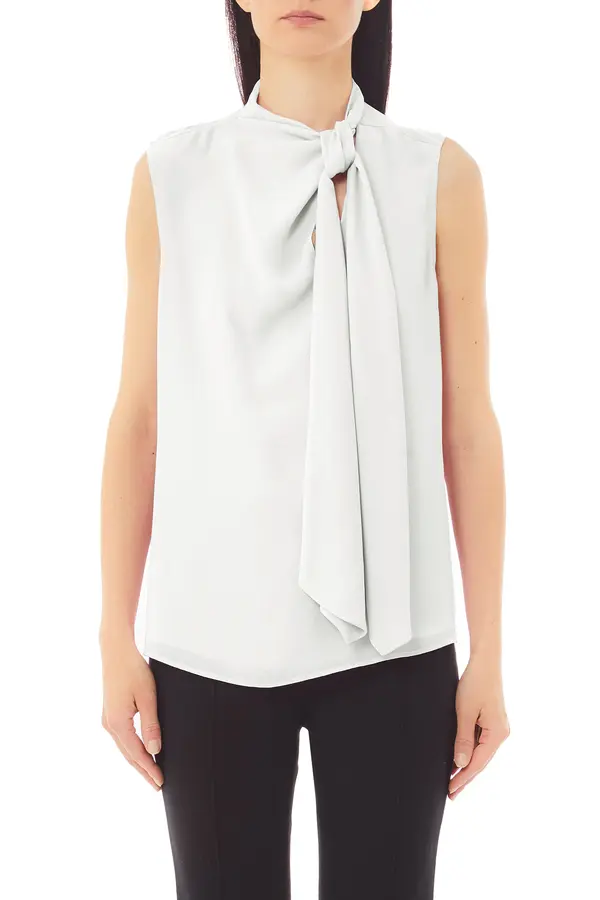 Sleeveless Top with Scarf