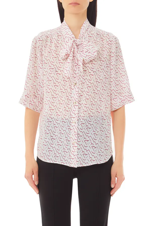  Silk Blouse with Bow